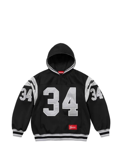 Supreme zip football hoodie