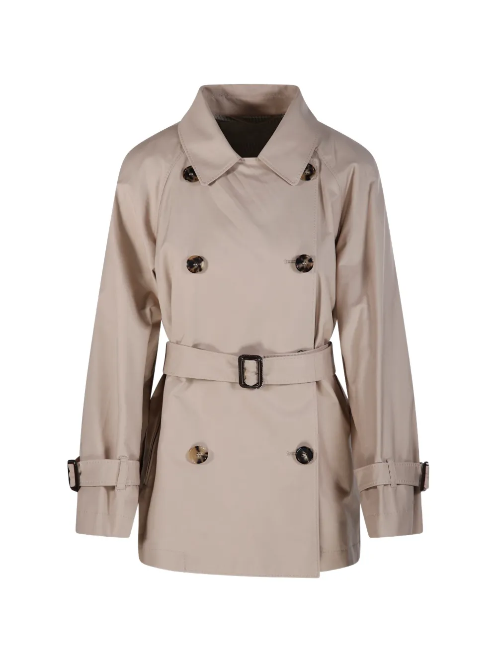 Max Mara double-breasted belted coat - Nude