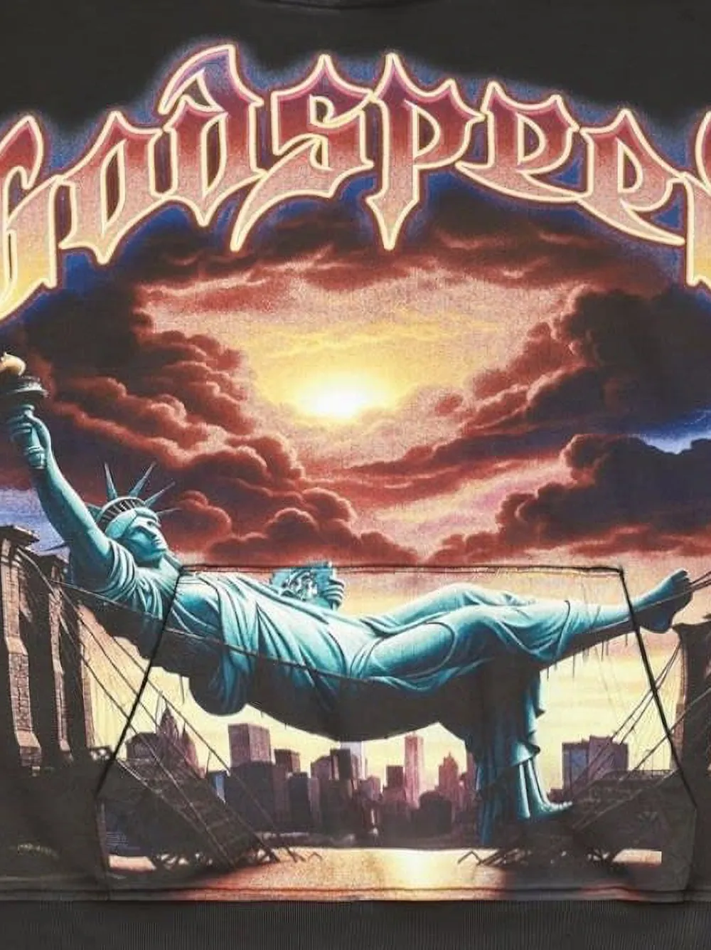 GODSPEED  번트 브리지 그래픽 후디 | 후디 & 후드 집업 | Image 2