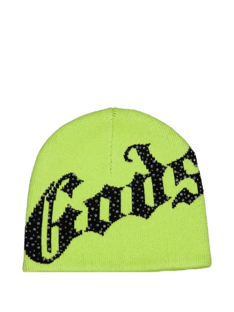 GODSPEED logo-studded beanie hat