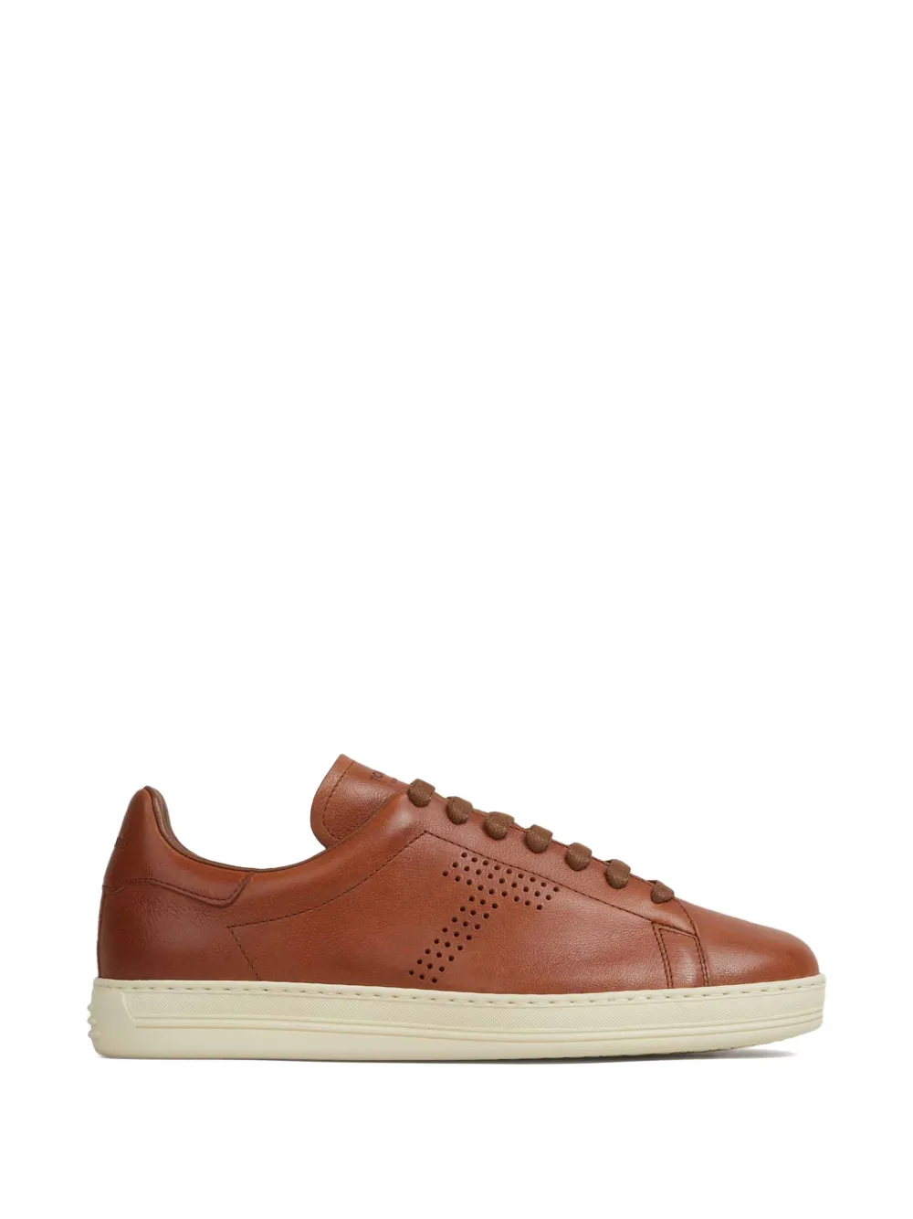 TOM FORD perforated-logo sneakers - Marrone