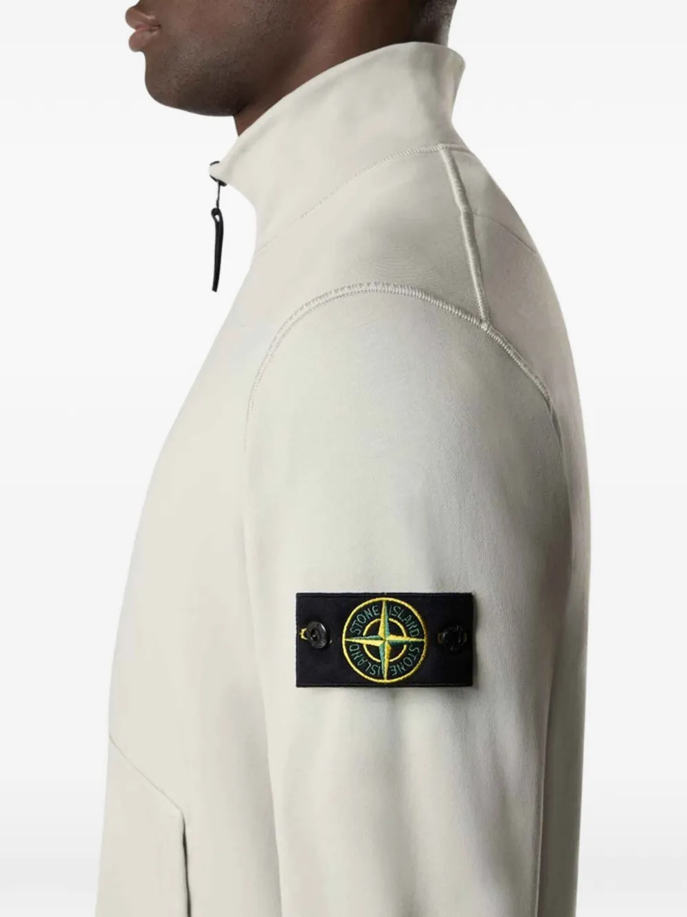 Stone Island Sweater met opstaande hals en rits Grijs