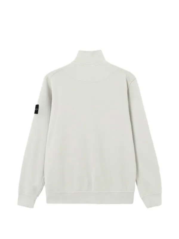Stone Island モックネック ジップスウェットシャツ | グレー Stone Island モックネック ジップスウェットシャツ | グレー