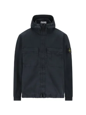 Stone Island フーデッド ジャケット | ブラック | FARFETCH JP