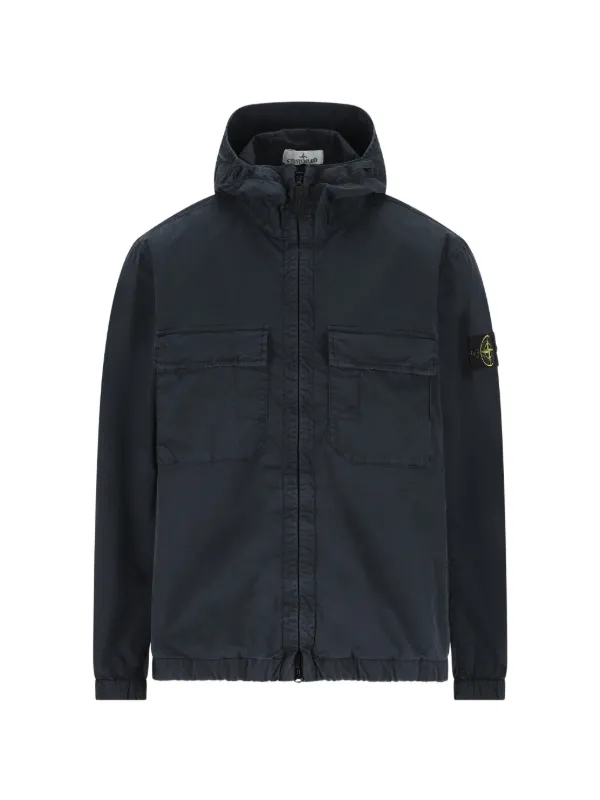 ストーンアイランド　stone フーテッドジャケット Stone Island フーデッド ジャケット | ブラック | FARFETCH JP