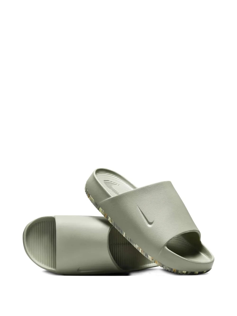 Nike Calm debossed-logo slides Groen