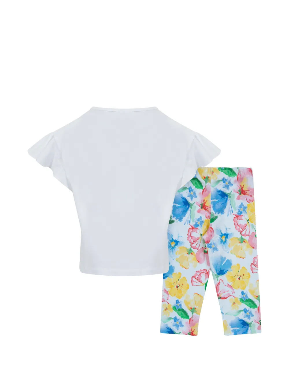 Lapin House Legging met bloemenprint Wit