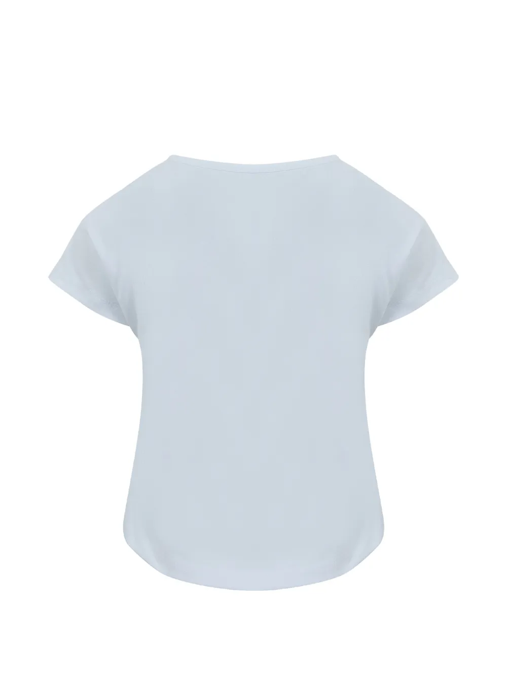 Lapin House Geknoopt T-shirt met bloemenprint Wit