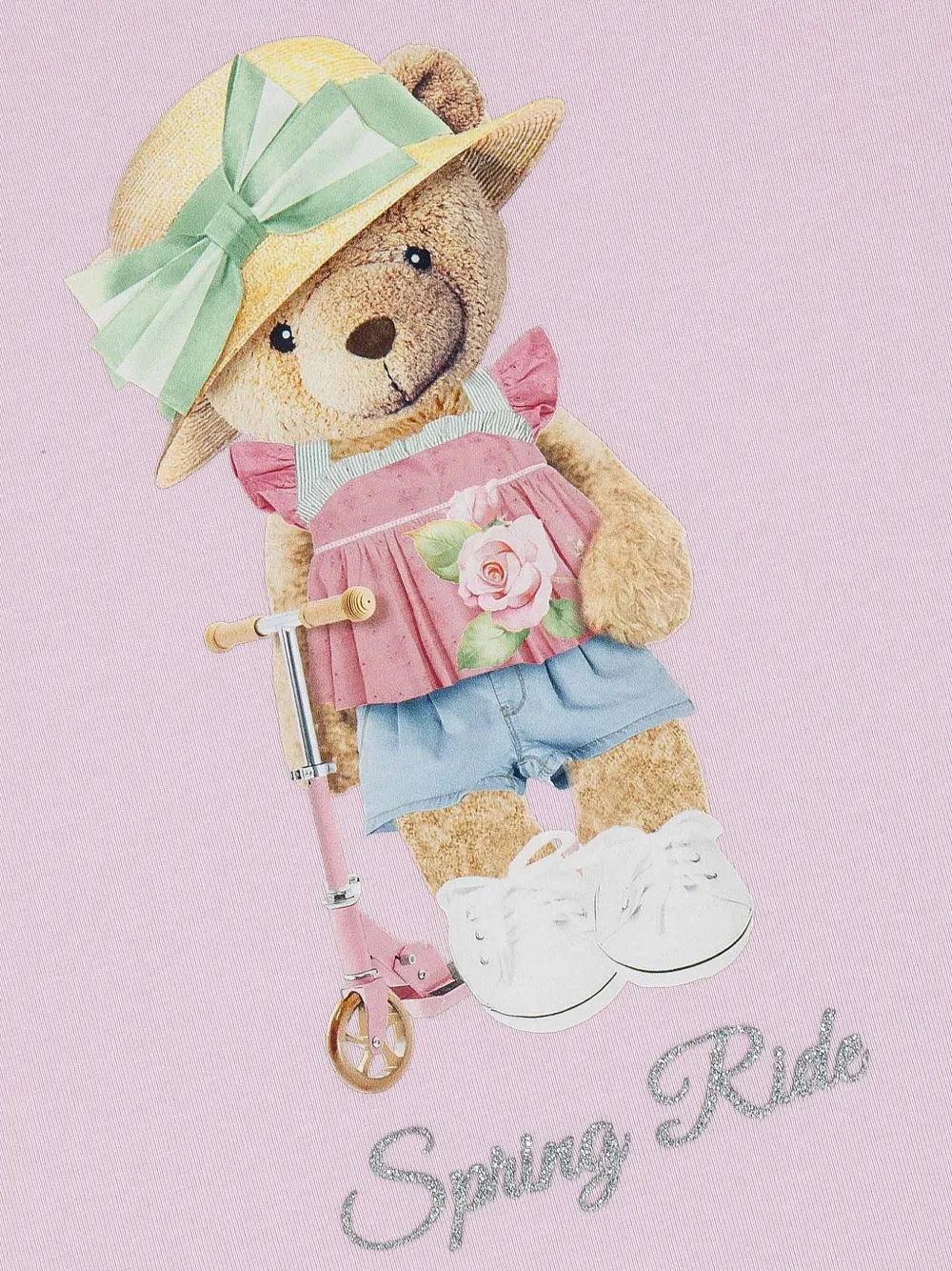 Lapin House T-shirt met ruches mouwen Roze
