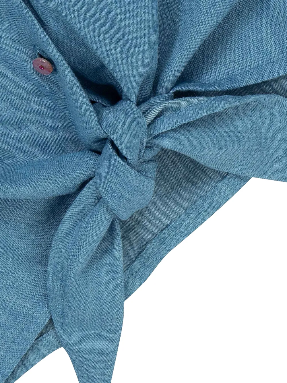 Lapin House Gestrikt shirt met ruches Blauw