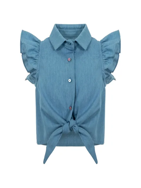 Lapin House Camisa com amarração e babados