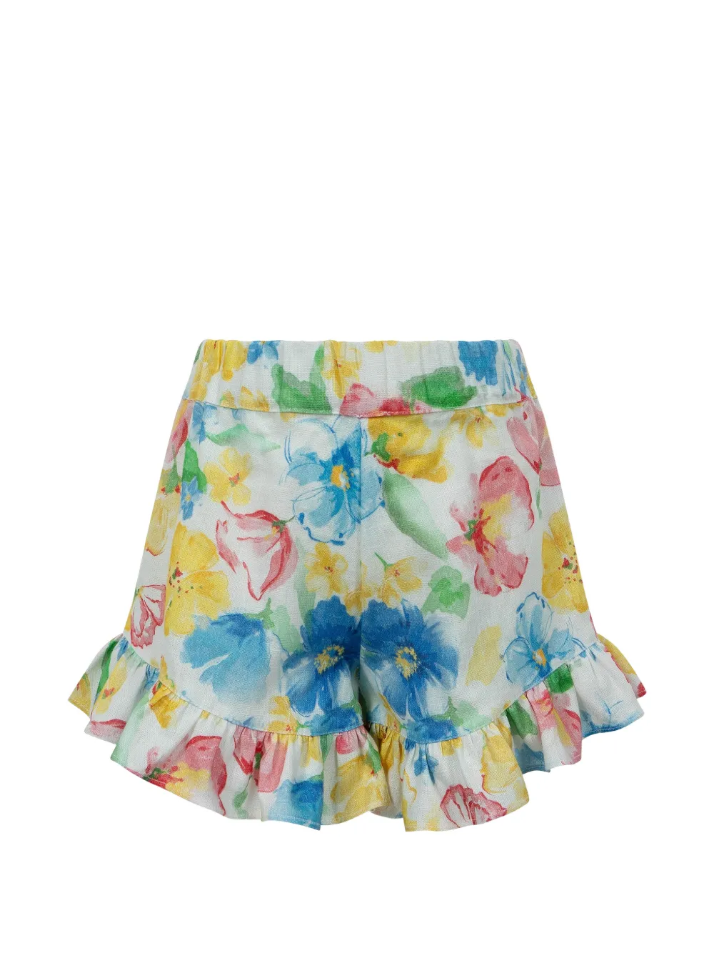 Lapin House Shorts met bloemenprint en ruches Wit