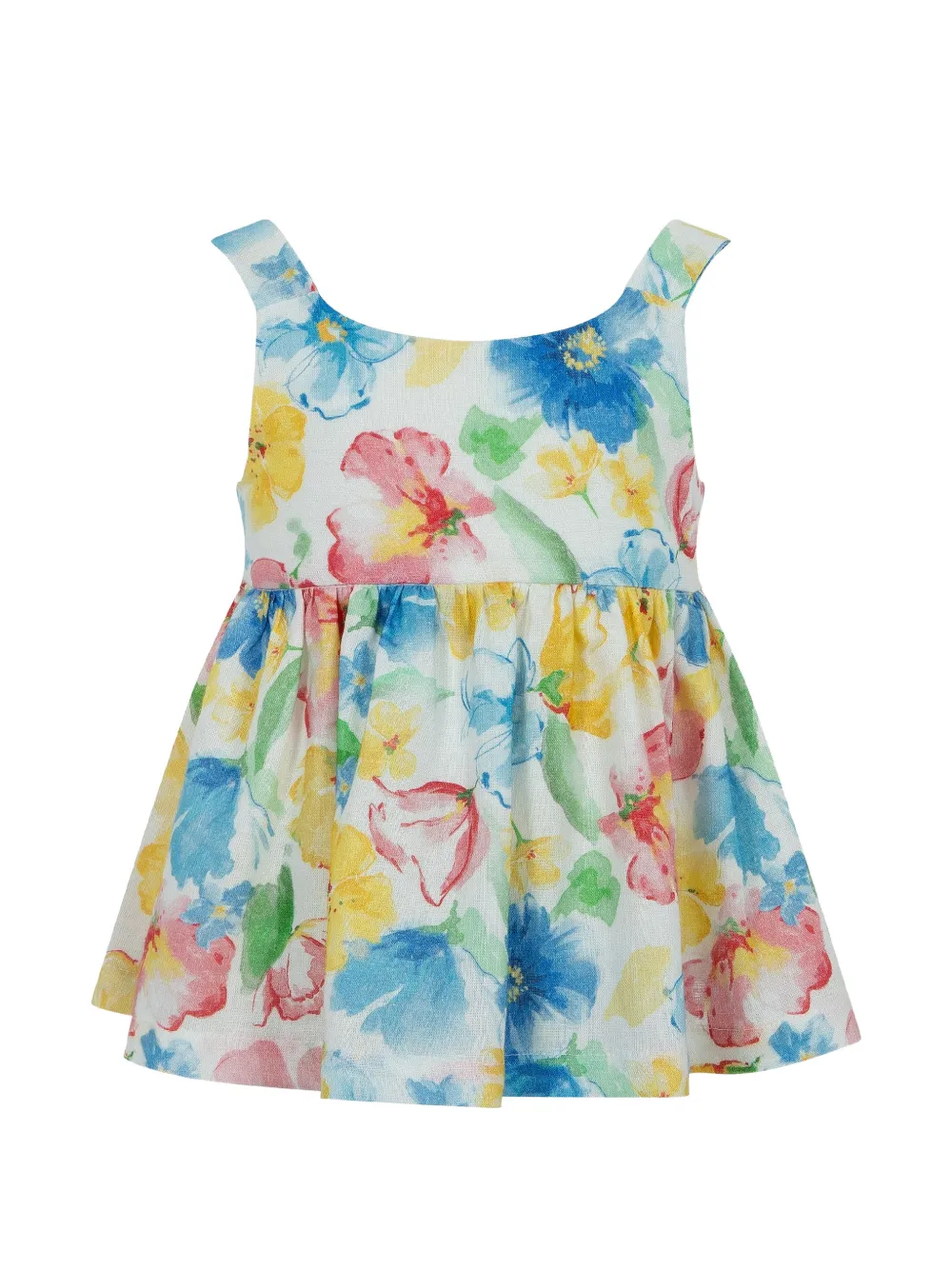  Lapin House Floral Ruffle Shorts Set - White 