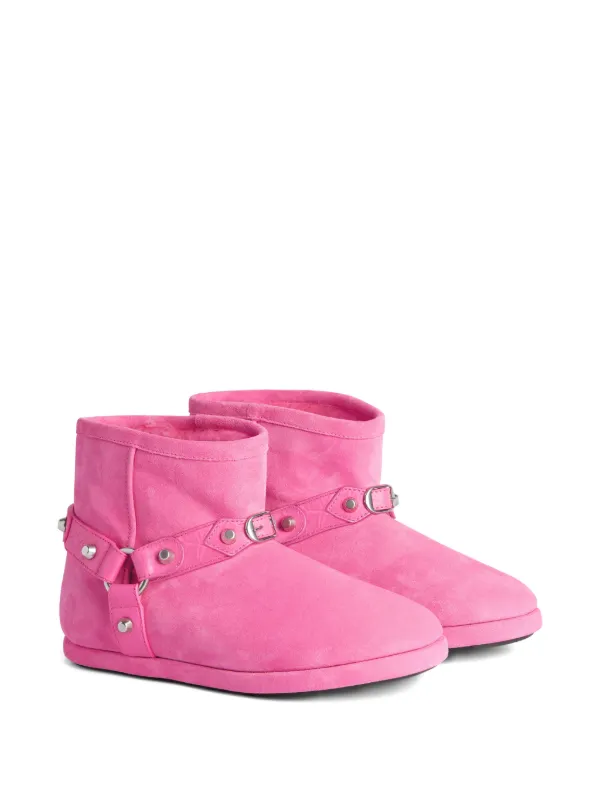 Balenciaga Alaska Soft Studded Boots | Pink | FARFETCH