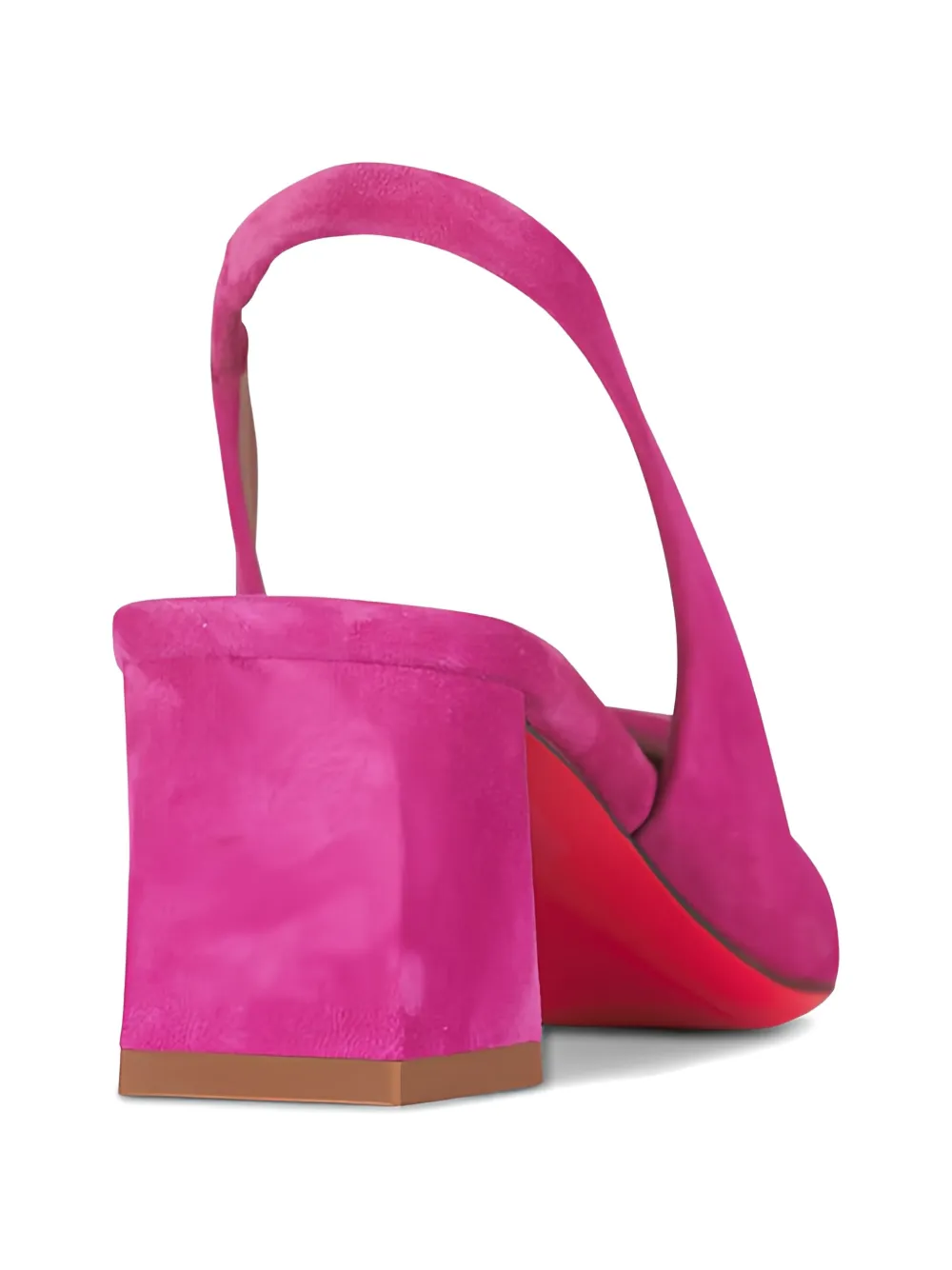 Santoni Marta buckle suede slingback pumps Roze