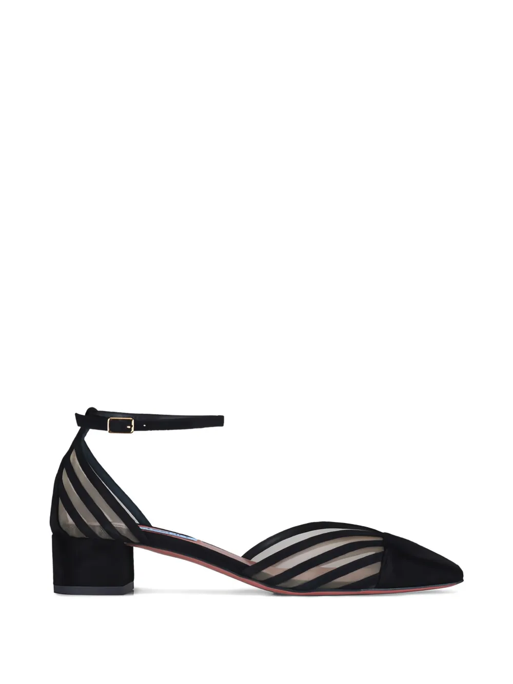Aquazzura striped ankle strap pumps - Nero
