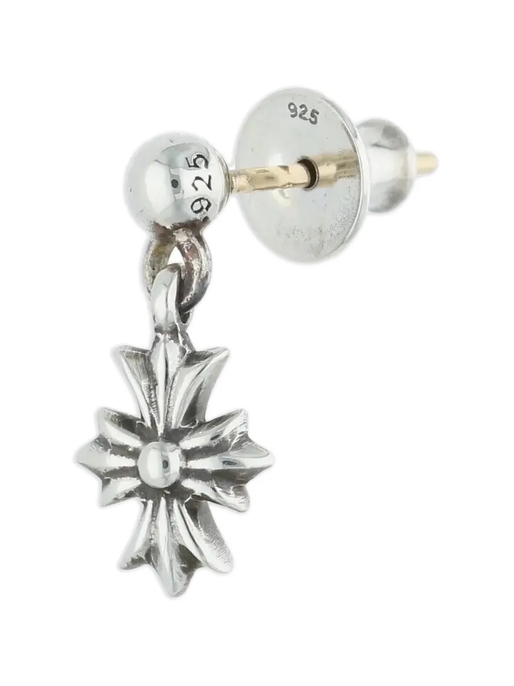 Chrome Hearts Tiny Cross drop earring - Argento