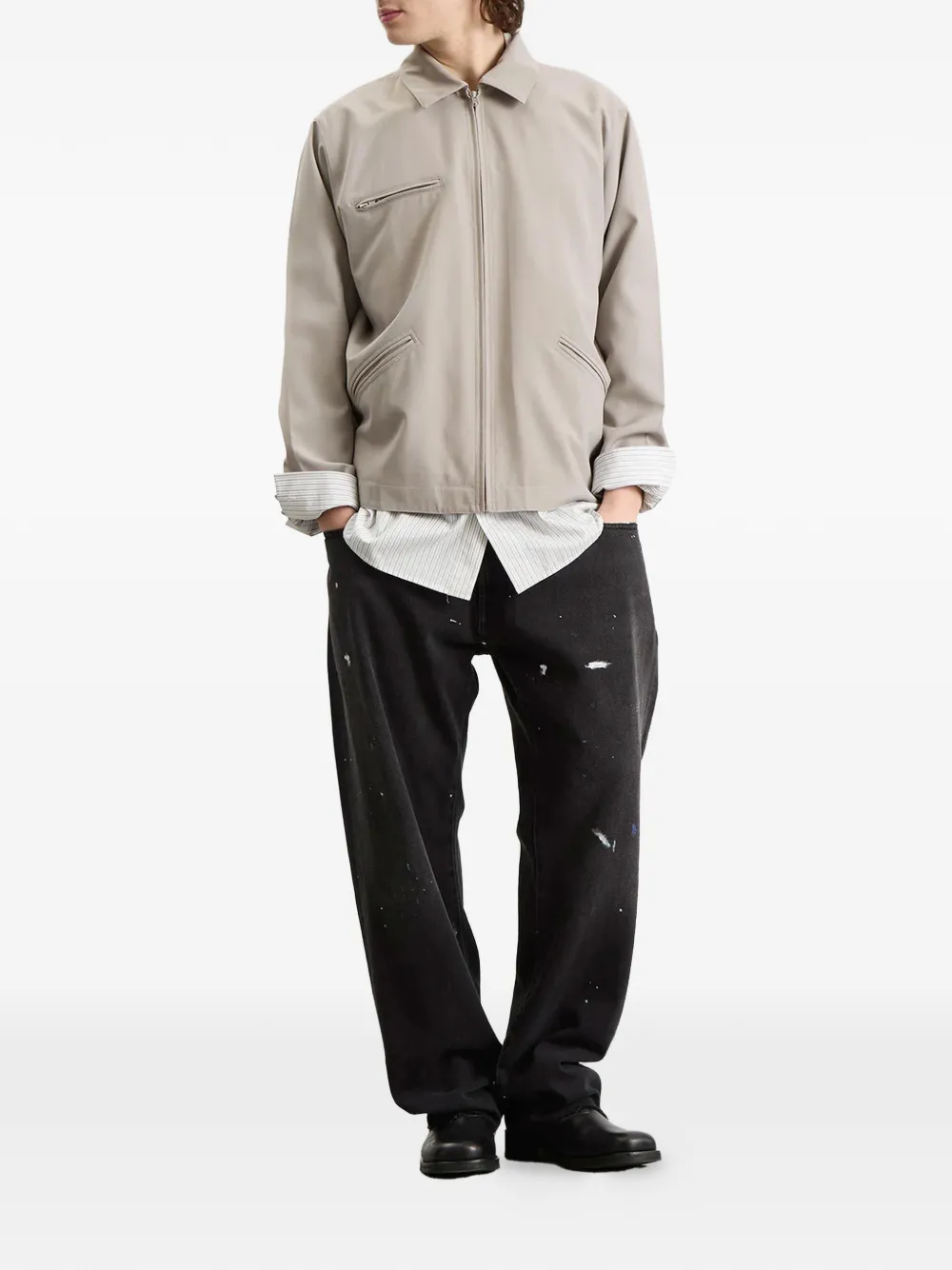  Mm6 Maison Margiela Zip Pocket Jacket - Grey 