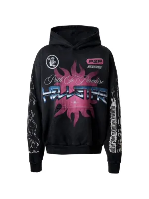 HELLSTAR パーカー　1着限定！ Unisex Hellstar antique old mud-dyed crack printprinted hoodie