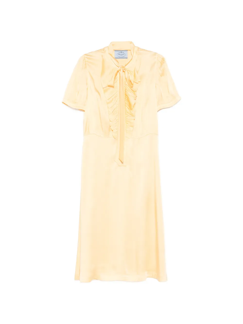 Prada ruffled midi dress - Giallo