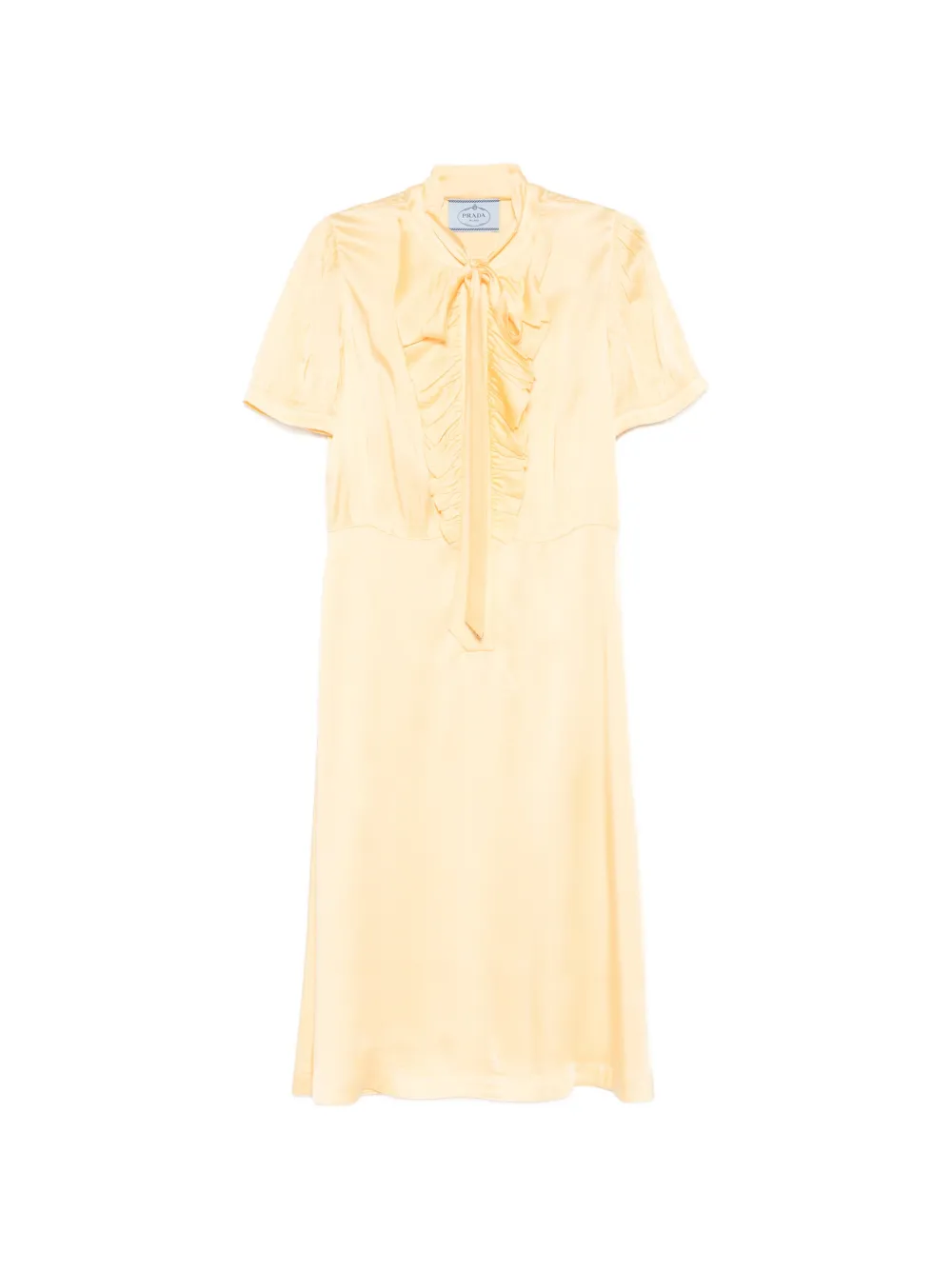 Prada ruffled midi dress - Giallo