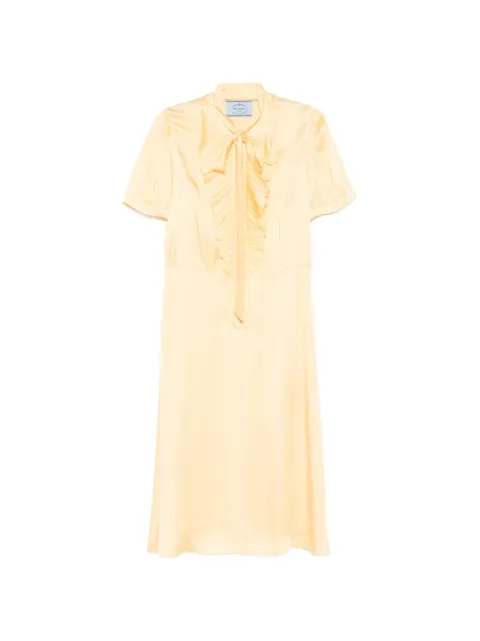 Prada Gerüschtes Midikleid