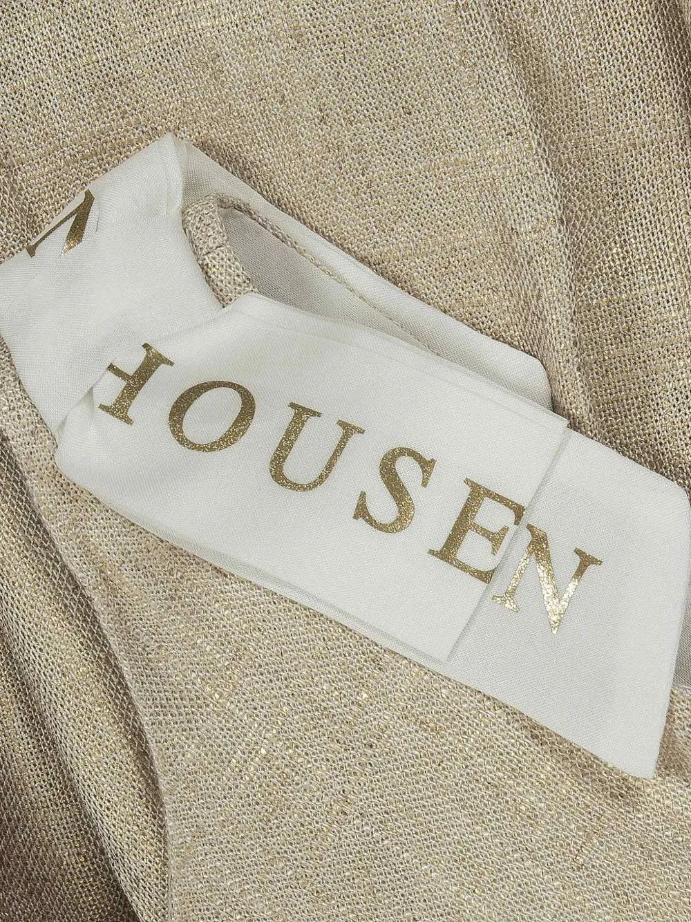 Lapin House Gelaagde jurk met logoband Beige