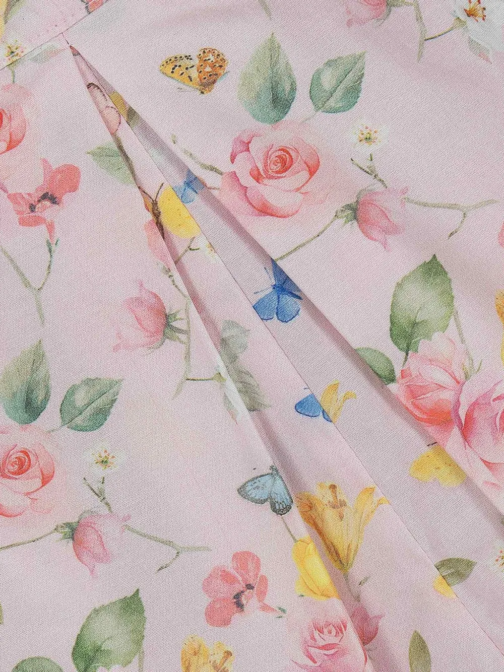 Ruffled-Trim Floral-Print Playsuit