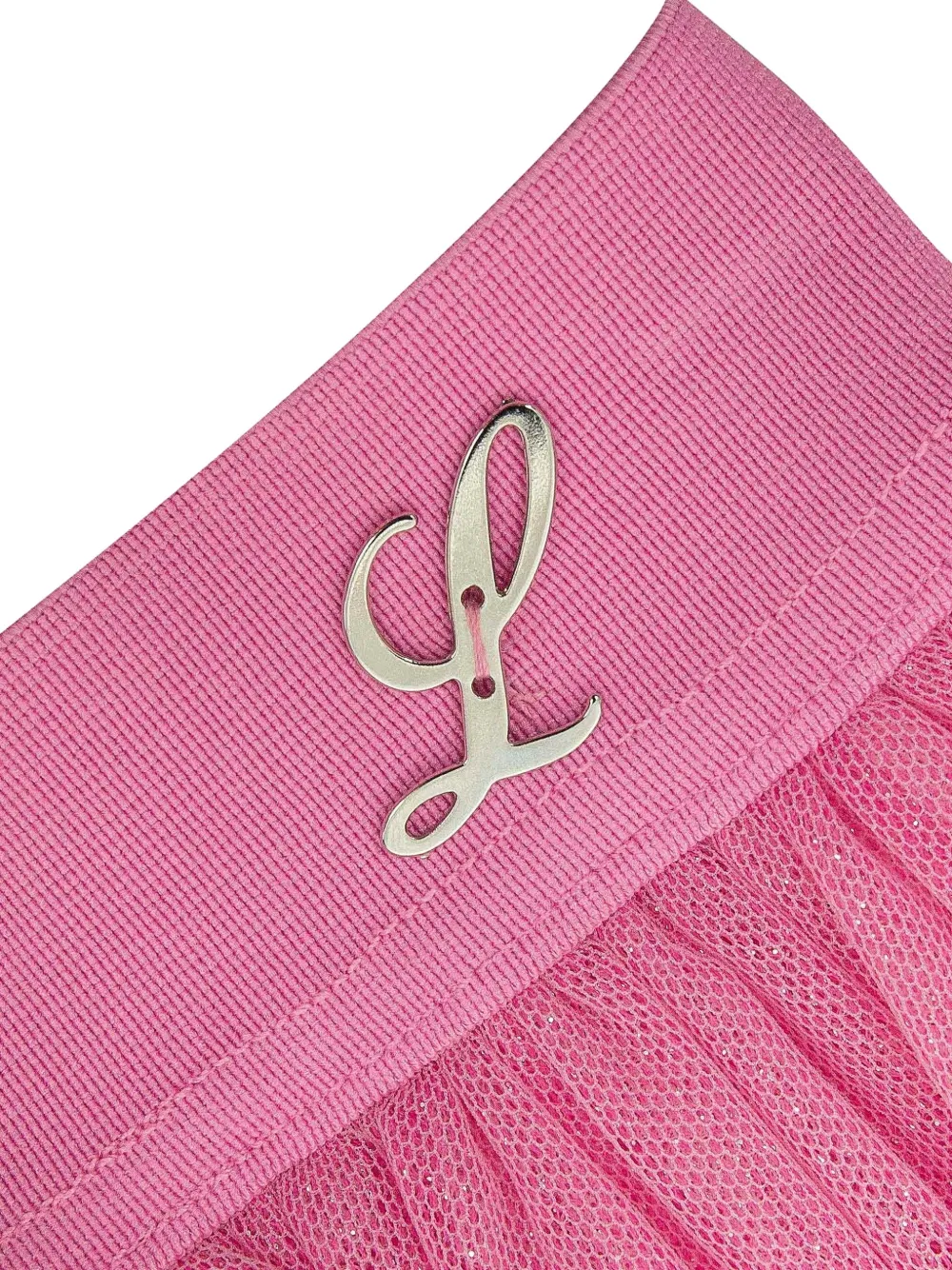 Lapin House Tulen rok met logoplakkaat Roze