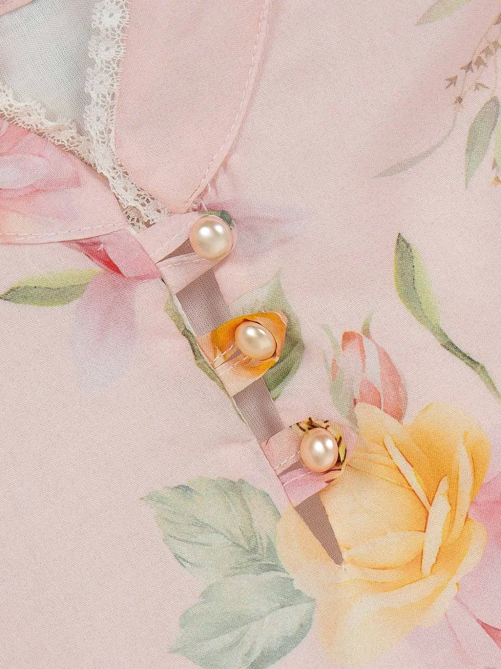 Lapin House Jurk met bloemenprint Roze