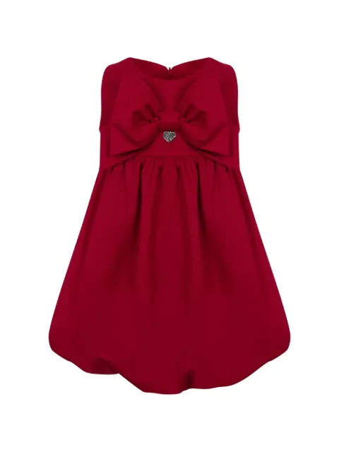 Lapin House bow heart-appliqué dress