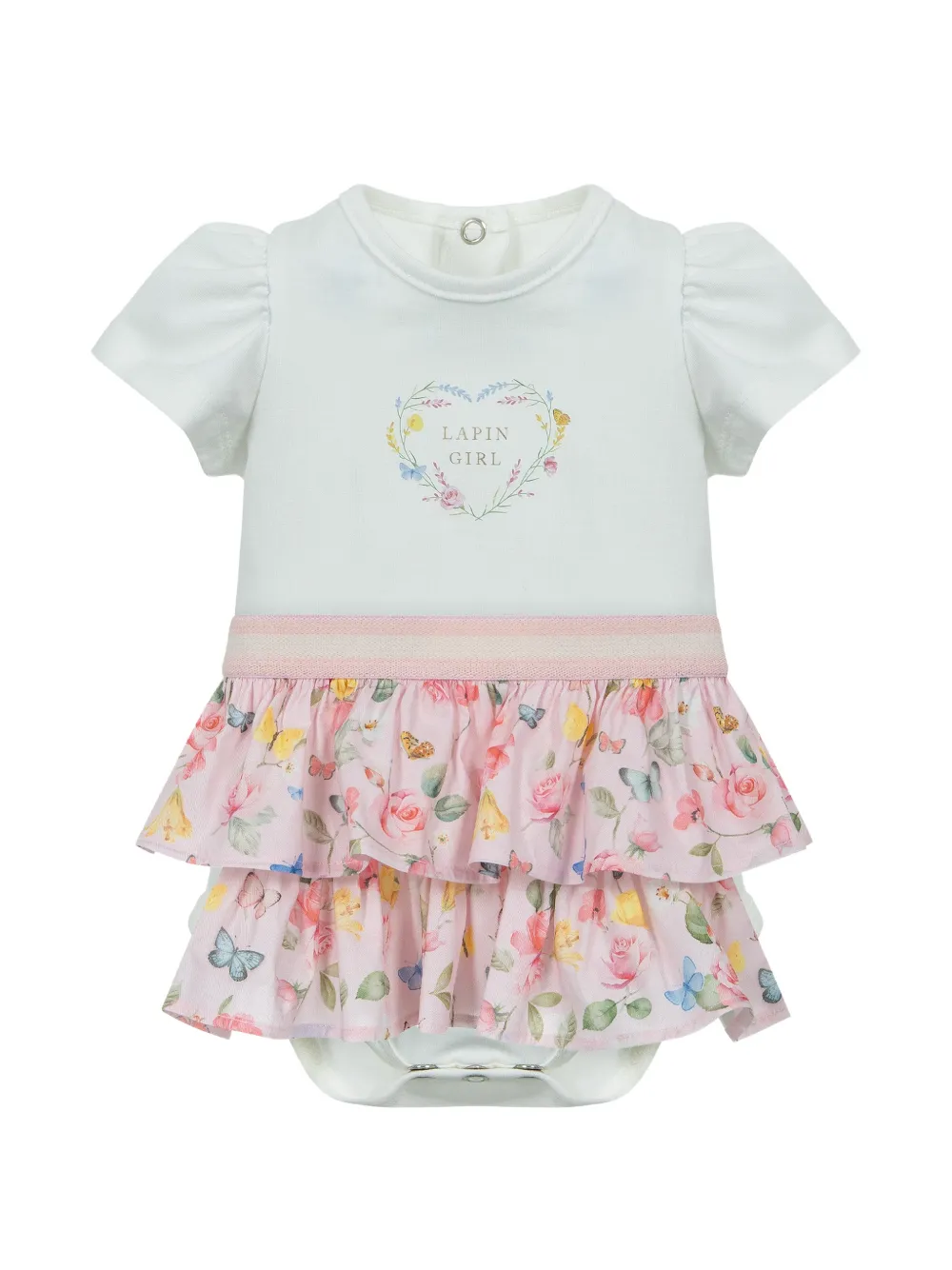 Lapin House Set di 2 body a fiori - Bianco