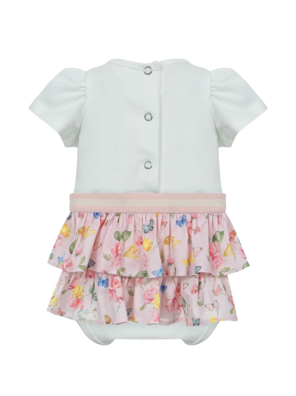 Lapin House Romperset met bloemenprint Wit