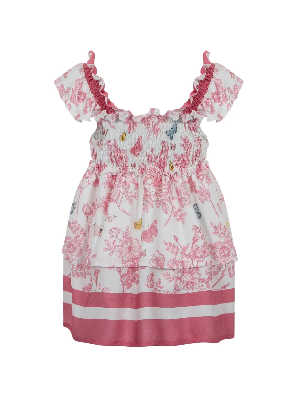 Lapin House Jurk met bloemenprint Wit