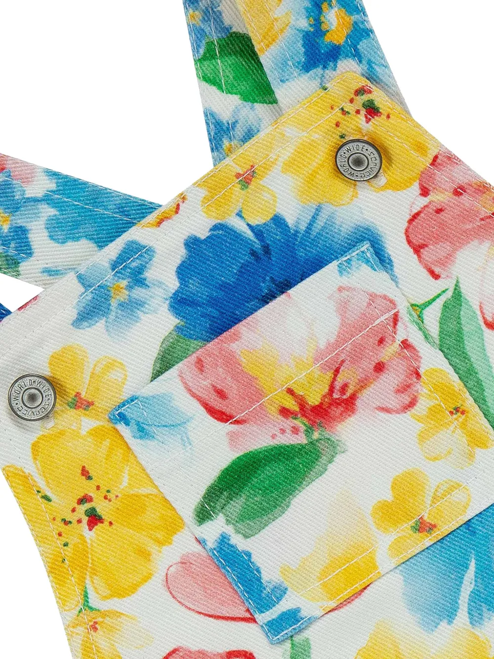 Lapin House Playsuit met bloemenprint en ruches Blauw