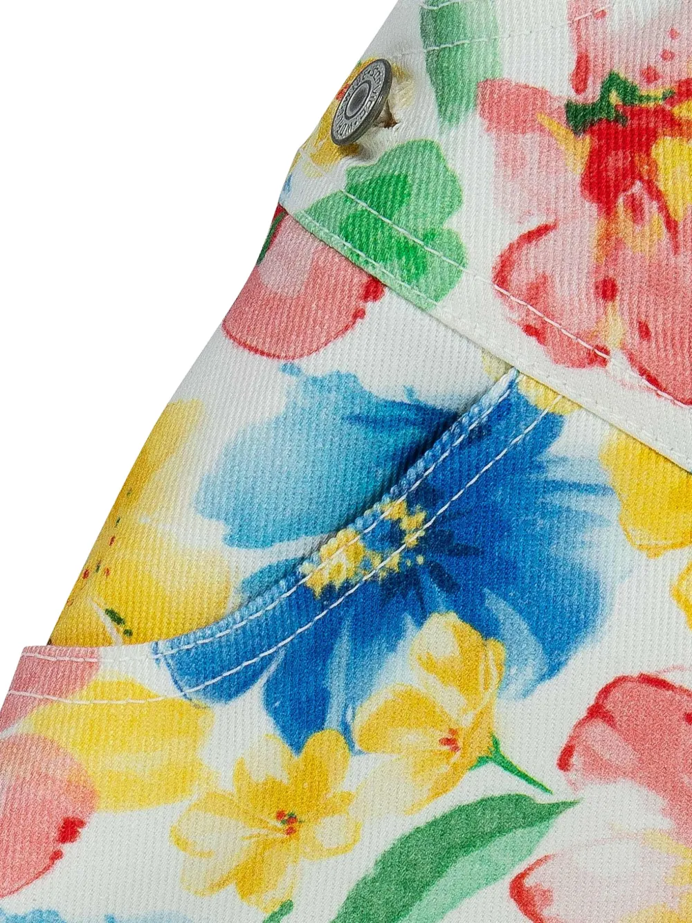 Lapin House Playsuit met bloemenprint en ruches Blauw