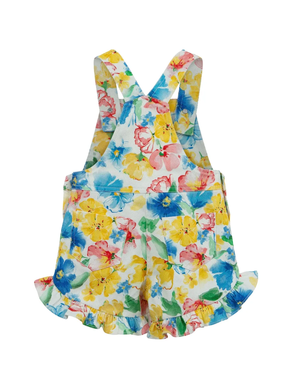 Lapin House Playsuit met bloemenprint en ruches Blauw