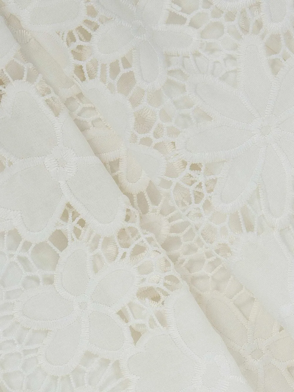 Lapin House Jurk met geborduurde bloemen Wit