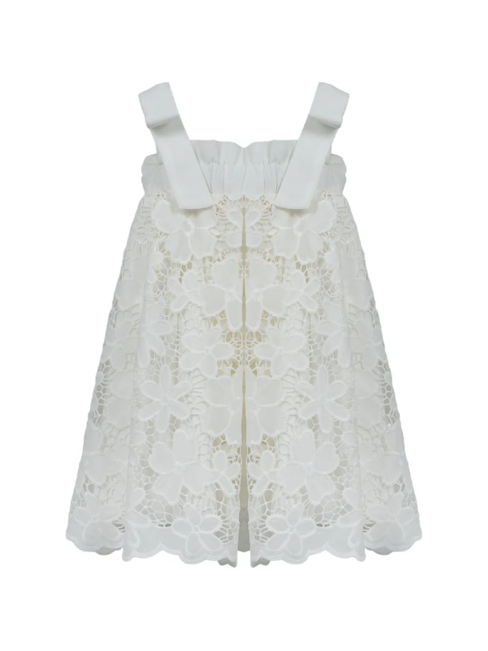 Lapin House Jurk met geborduurde bloemen Wit
