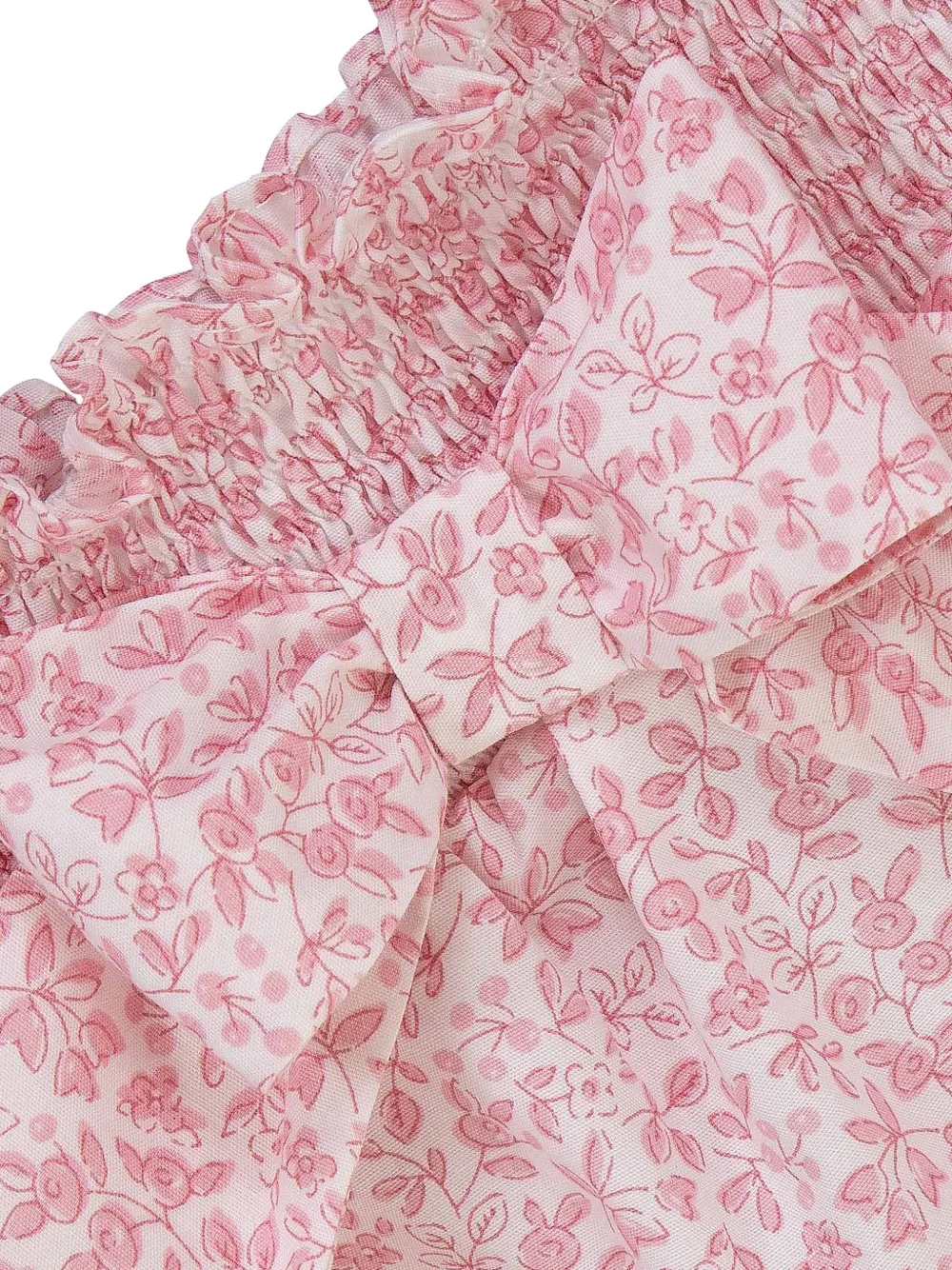 Ruffled-Detail Floral-Print Shortie Set (Set Of Two)