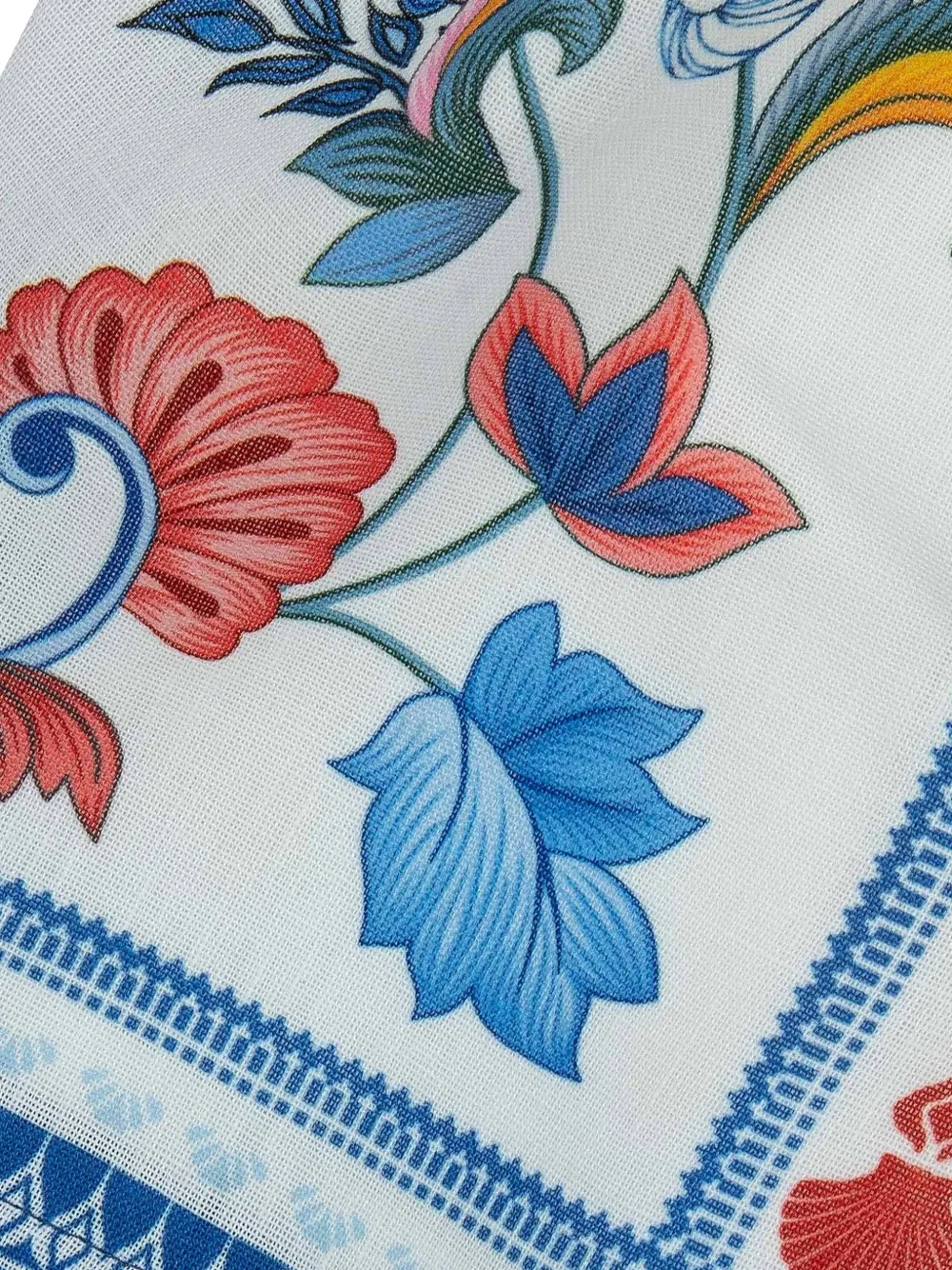 Lapin House Playsuit met bloemenprint en ceintuur Wit