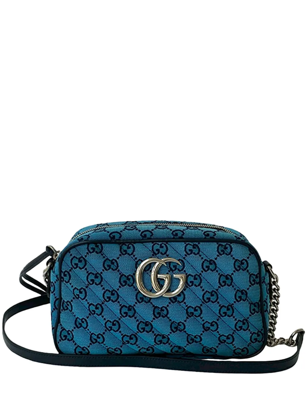 Gucci Pre-Owned 2016-2025 Small GG Marmont Matelasse GG Canvas crossbody bag - Blu