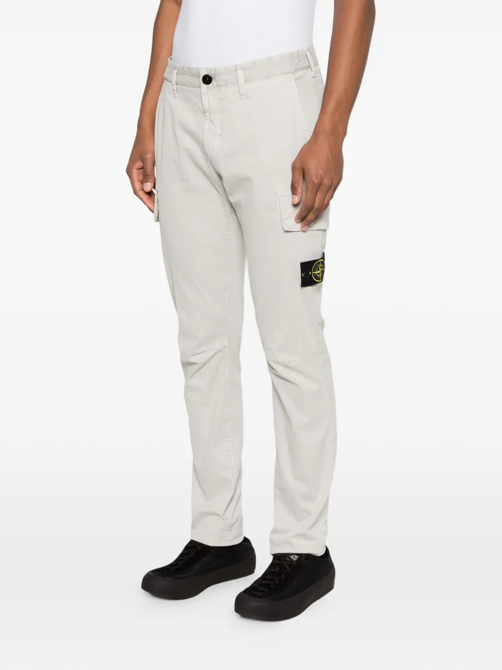  Stone Island Logo-patch Trousers - Grey 