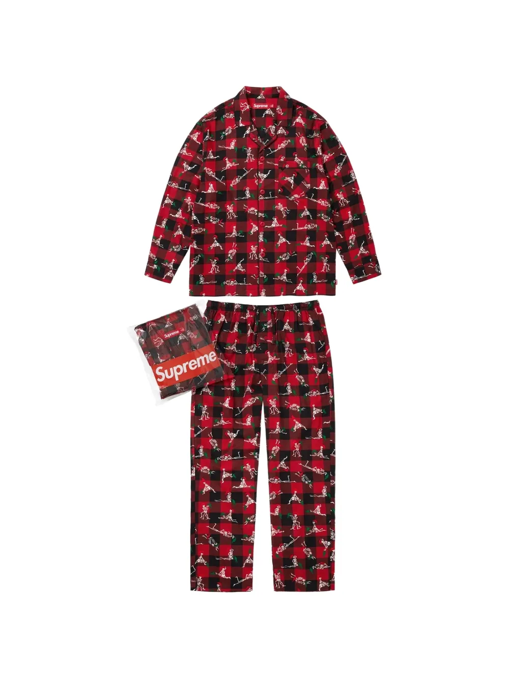 Supreme Hanes Holiday pyjama set - Rot