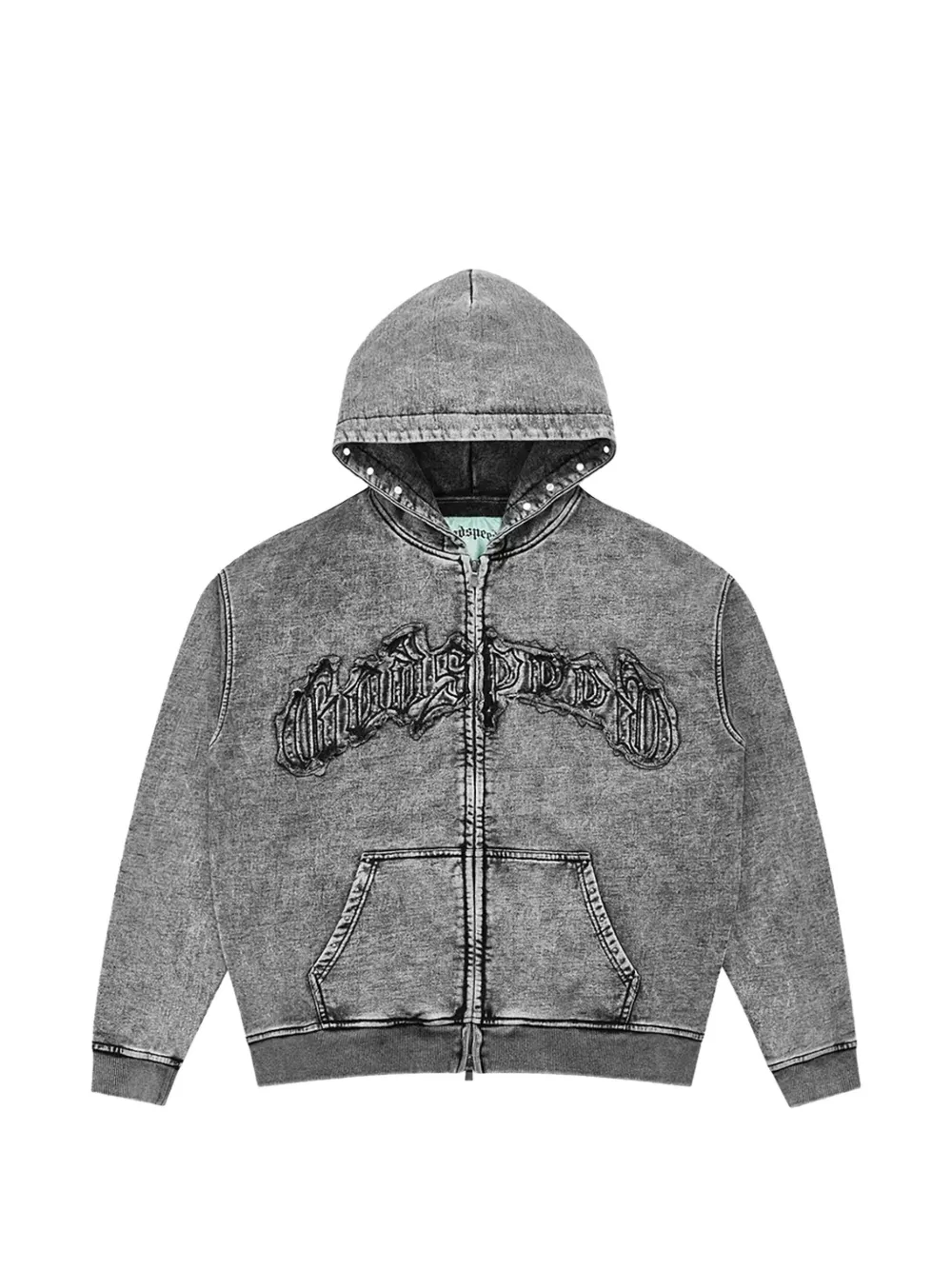 GODSPEED Symmetric Studded hoodie - Grigio