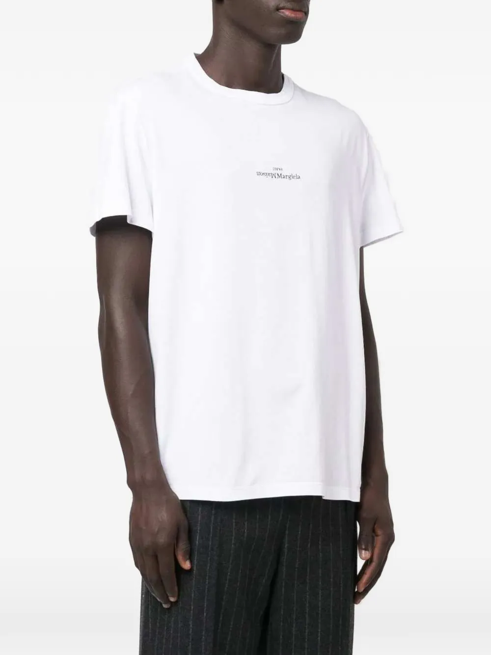 Maison Margiela T-shirt met geborduurd logo Wit