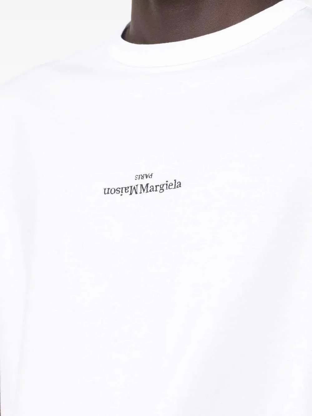 Maison Margiela T-shirt met geborduurd logo Wit