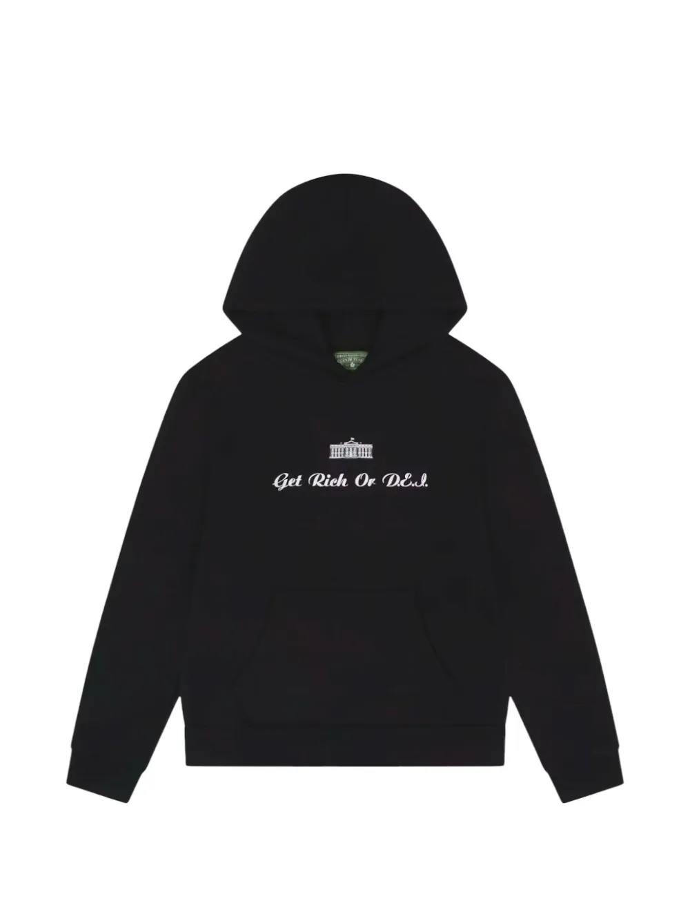 Denim Tears Get Rich or DEI embroidered hoodie - Nero