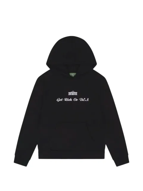 Denim Tears Get Rich or DEI embroidered hoodie