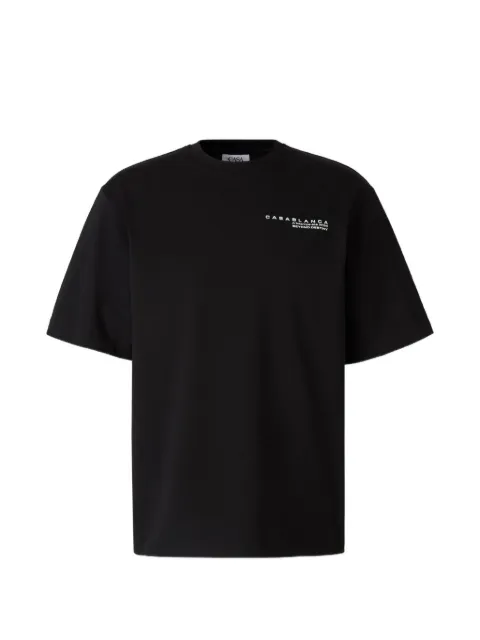 Casablanca floral-graphic round-neck T-shirt